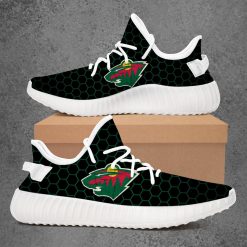 NHL Minnesota Wild Black Yeezy Boost Sneakers