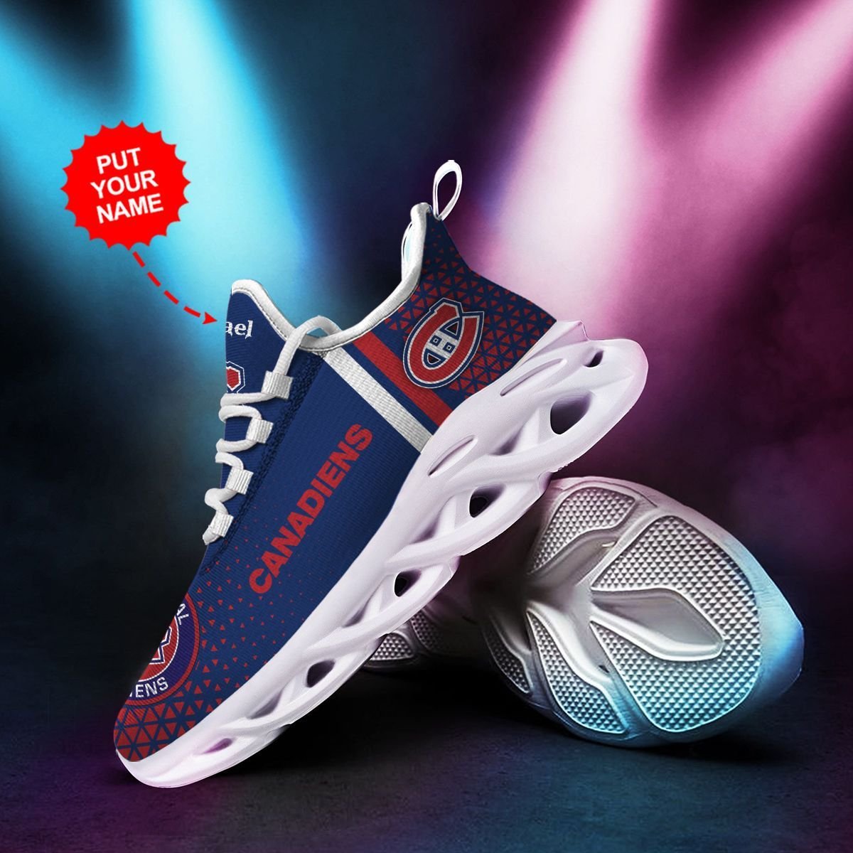 NHL Montreal Canadiens Custom Name Max Soul Shoes NHL Montreal Canadiens Custom Name Max Soul Shoes
