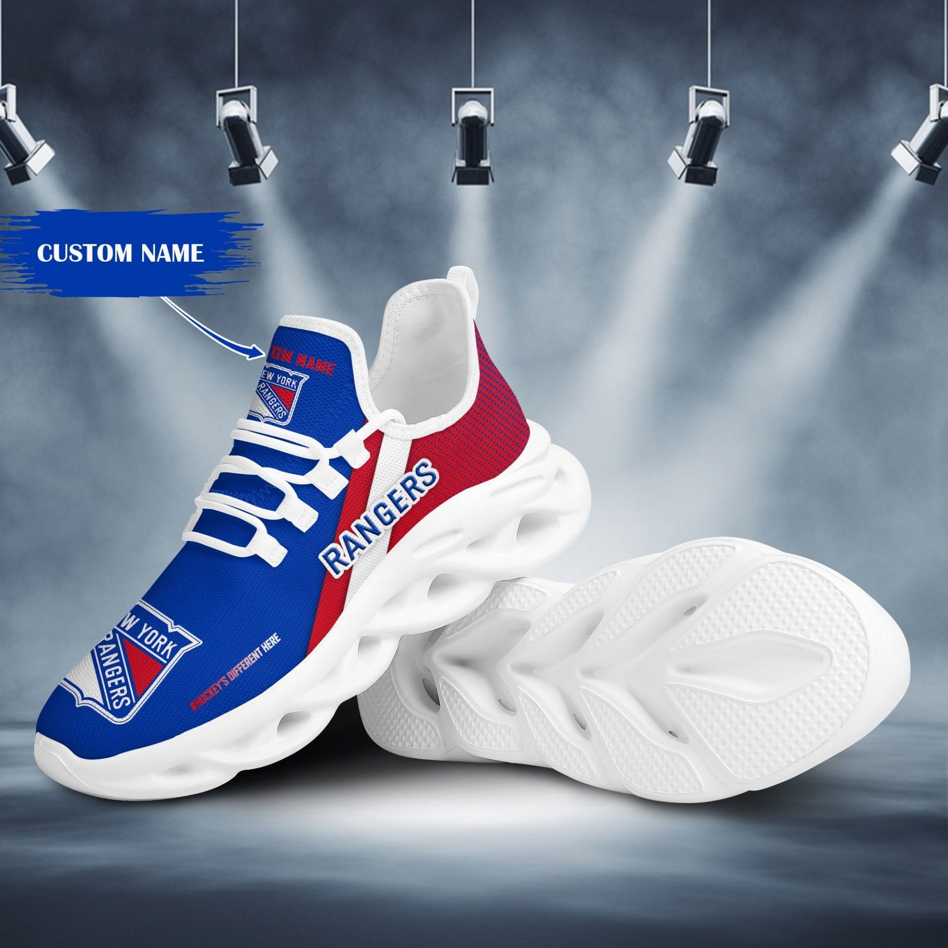NHL New York Rangers Custom Name Max Soul Shoes V1