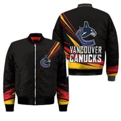 NHL Vancouver Canucks Black Bomber Jacket