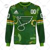 NHL St. Louis Blues Custom Name Number 2022 St. Patrick’s Day Sweatshirt