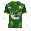 NHL Vancouver Canucks Custom Name Number 2022 St. Patrick’s Day T-Shirt