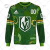 NHL Vegas Golden Knights Custom Name Number 2022 St. Patrick’s Day Sweatshirt