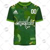 NHL Washington Capitals Custom Name Number 2022 St. Patrick’s Day T-Shirt