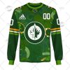 NHL Winnipeg Jets Custom Name Number 2022 St. Patrick’s Day Sweatshirt