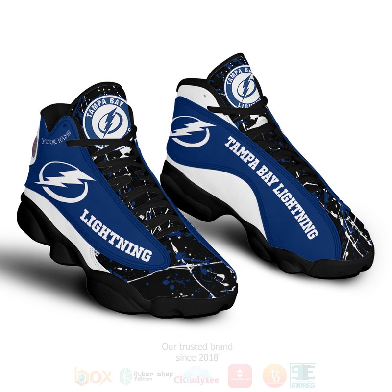 NHL Tampa Bay Lightning Custom Name Air Jordan 13 Shoes V1
