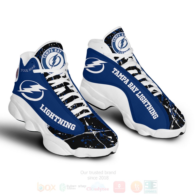 NHL Tampa Bay Lightning Custom Name Air Jordan 13 Shoes V1