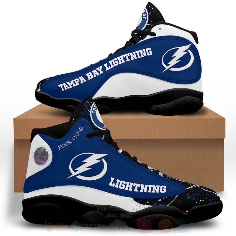 NHL Tampa Bay Lightning Custom Name Air Jordan 13 Shoes V1