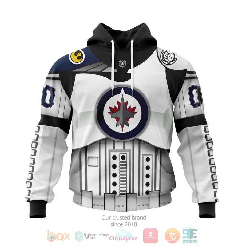 NHL Winnipeg Jets Custom Name Number Star Wars Pullover Hoodie NHL Winnipeg Jets Custom Name Number Star Wars Pullover Hoodie