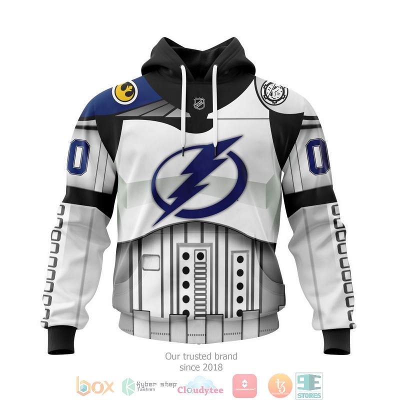 NHL Tampa Bay Lightning Custom Name Number Star Wars Pullover Hoodie