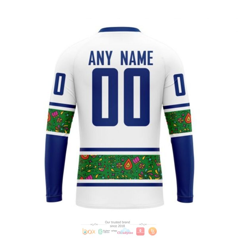 NHL Vancouver Canucks Custom Name Number Celebrate Diwali White Sweatshirt NHL Vancouver Canucks Custom Name Number Celebrate Diwali White Sweatshirt
