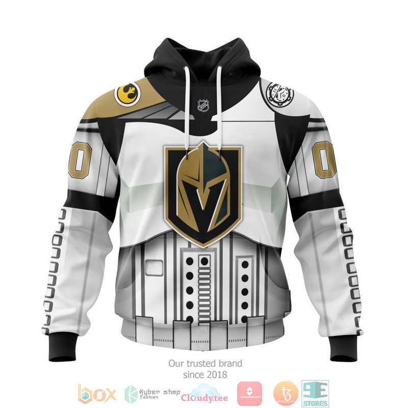 NHL Vegas Golden Knights Custom Name Number Star Wars Pullover Hoodie NHL Vegas Golden Knights Custom Name Number Star Wars Pullover Hoodie