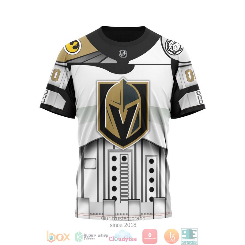 NHL Vegas Golden Knights Custom Name Number Star Wars T-Shirt NHL Vegas Golden Knights Custom Name Number Star Wars T-Shirt