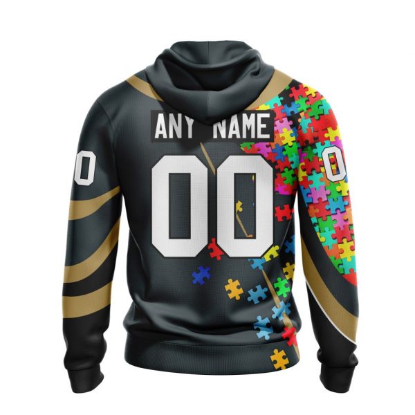 NHL Vegas Golden Knights Custom Name Number Autism Awareness Pullover Hoodie NHL Vegas Golden Knights Custom Name Number Autism Awareness Pullover Hoodie