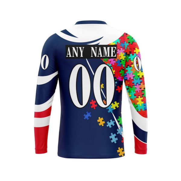NHL Washington Capitals Custom Name Number Autism Awareness Sweatshirt NHL Washington Capitals Custom Name Number Autism Awareness Sweatshirt