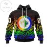 NHL Winnipeg Jets Custom Name Number New Grunge LGBT Pride Pullover Hoodie