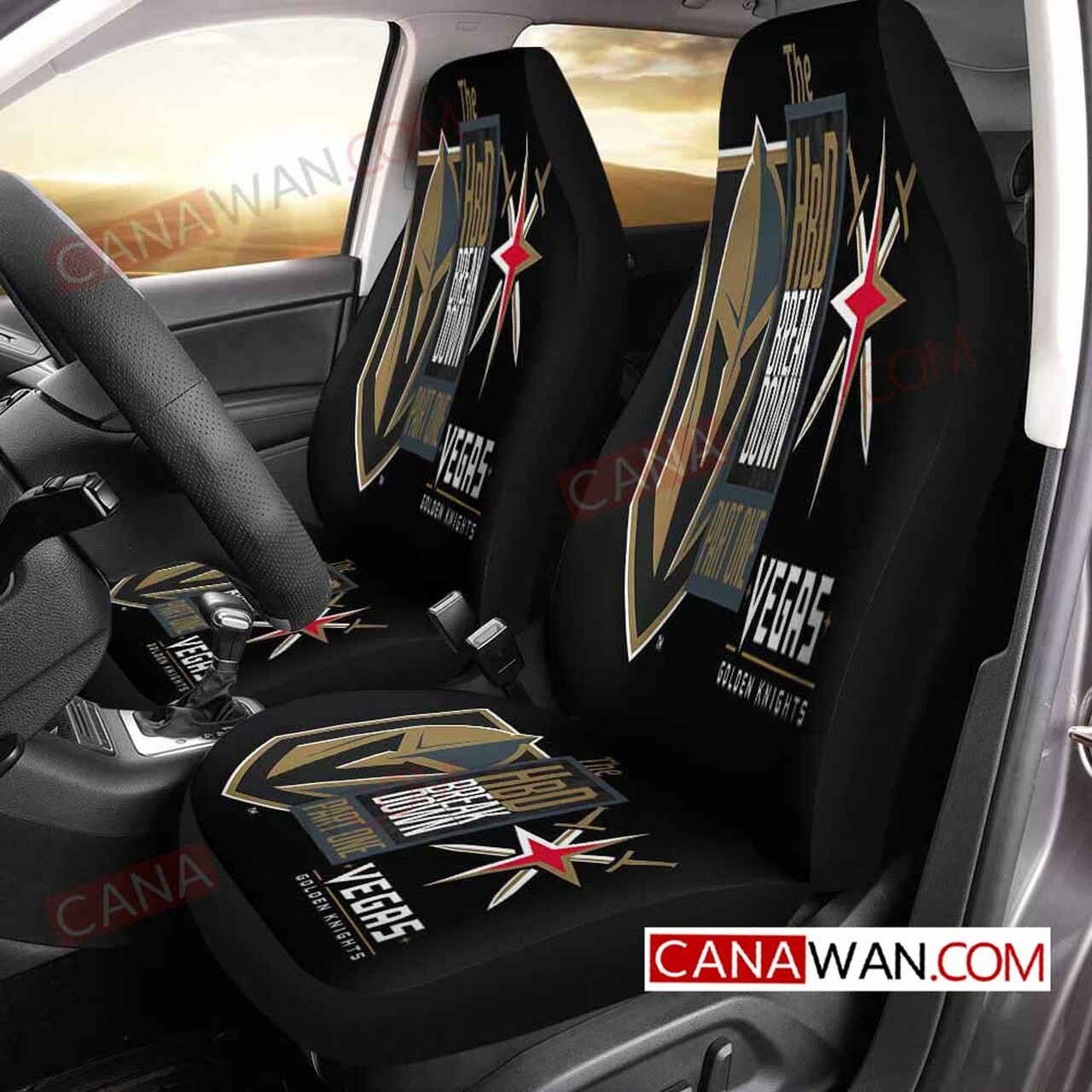 NHL Vegas Golden Knights Car Seat Covers V1 NHL Vegas Golden Knights Car Seat Covers V1