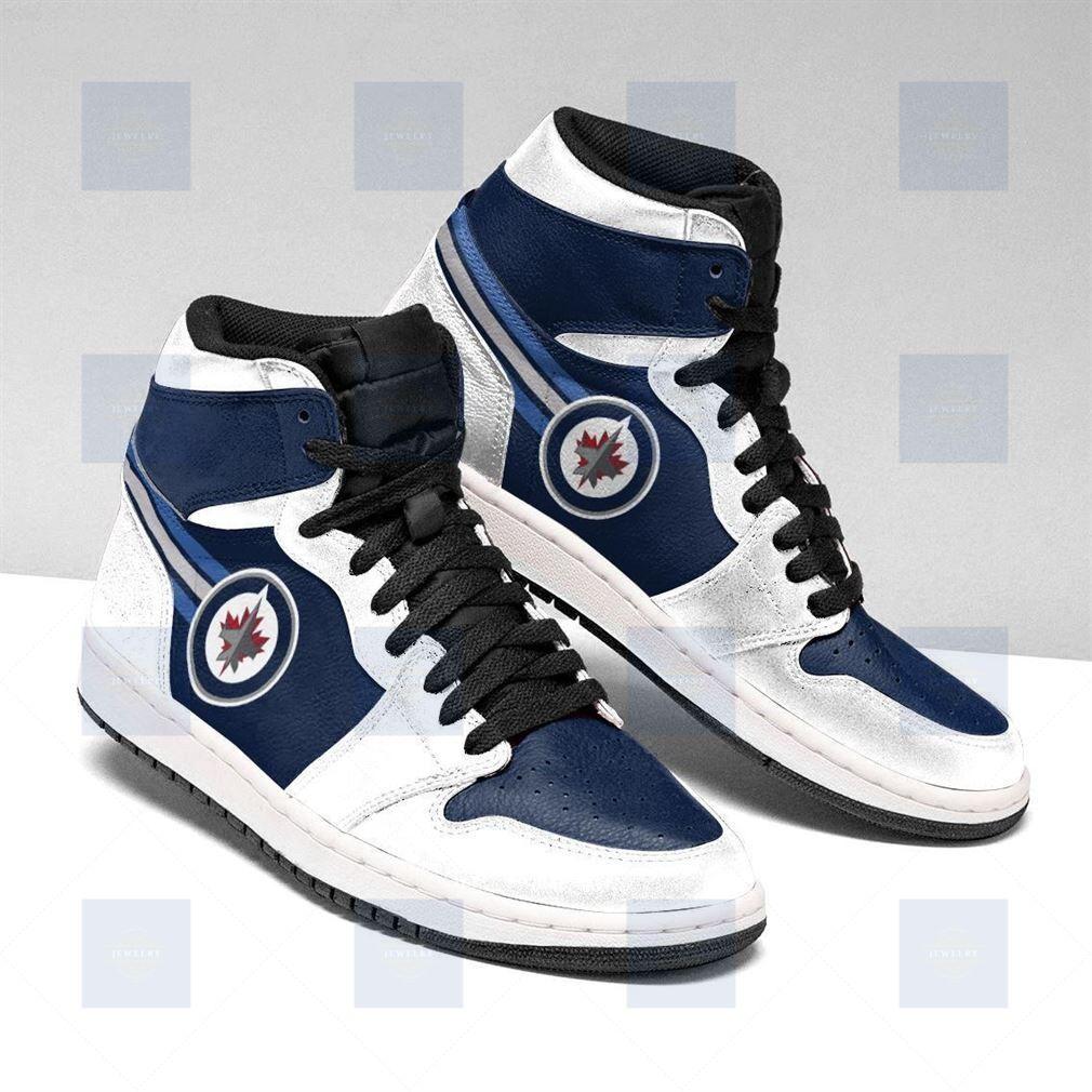 NHL Winnipeg Jets White Air Jordan 1 High Sneakers