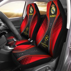 Real Madrid Red Black Champions League Car Seat Covers