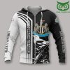 Newcastle United FC Black White The Magpies Zip Up Hoodie