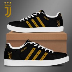 Juventus FC Black Yellow Stan Smith Shoes