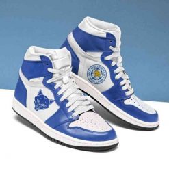 Leicester City FC White Blue Air Jordan 1 High Sneakers