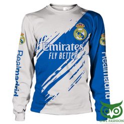 Real Madrid Hawaiian Style Blue White Sweatshirt