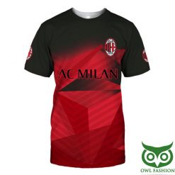 AC Milan Black Red Hawaiian T-Shirt