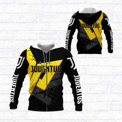 Juventus FC Black Yellow Zip Up Hoodie