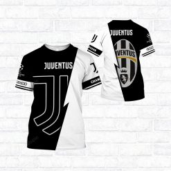 Juventus FC Champions Black White T-Shirt