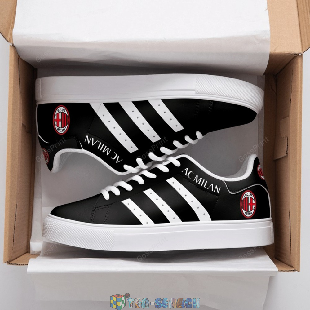 AC Milan Black White Line Stan Smith Shoes