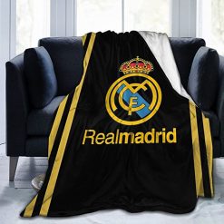Alternative view of Real Madrid Black Yellow Fleece Blanket
