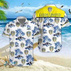 Leeds United Coconut Trees Yellow Hawaiian Shirt