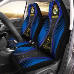 Real Madrid Blue Black Champions League Car Seat Covers