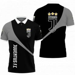 Juventus FC New Black Grey Polo Shirt