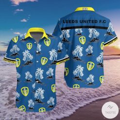 Leeds United Coconut Trees Hawaiian Shirt