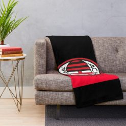 Alternative view of AC Milan Black Red Logo Fleece Blanket V2