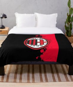 AC Milan Black Red Logo Fleece Blanket V2