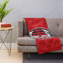 Alternative view of AC Milan Red Logo Fleece Blanket