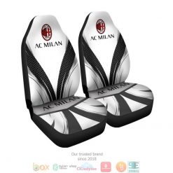 Alternative view of AC Milan Silver Black Car Seat Covers