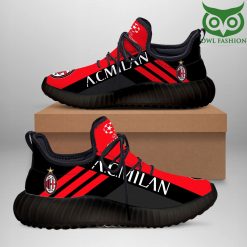 Alternative view of AC Milan Black Red Pattern Reze Sneakers