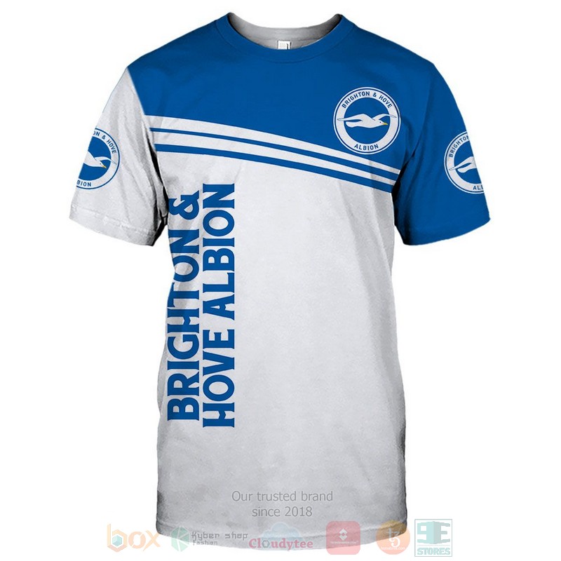 Brighton & Hove Albion FC White Blue T-Shirt V2