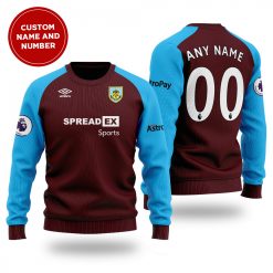 Burnley FC Custom Name Number Sweater