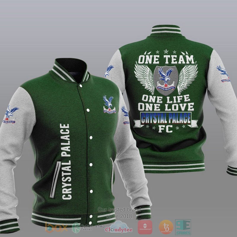 Crystal Palace FC Green One Team Baseball Jacket Crystal Palace FC Green One Team Baseball Jacket