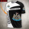 Newcastle United FC Custom Name Black White T-Shirt