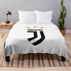 Juventus FC White 3 Star Fleece Blanket