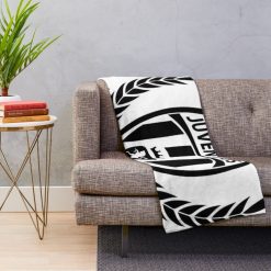 Alternative view of Juventus FC White Black Fleece Blanket V2