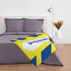 Alternative view of Leeds United Blue Yellow Fleece Blanket