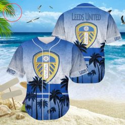 Leeds United Coconut Trees Blue Baseball Jersey