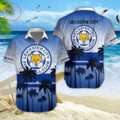 Leicester City FC Coconut Tree Beach Hawaiian Shirt